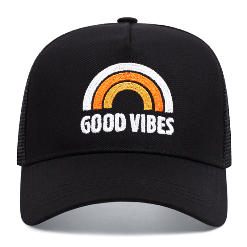 Trucker Cap Mesh - GOOD Vibes レディース メンズ プリント ベースボールキャップ