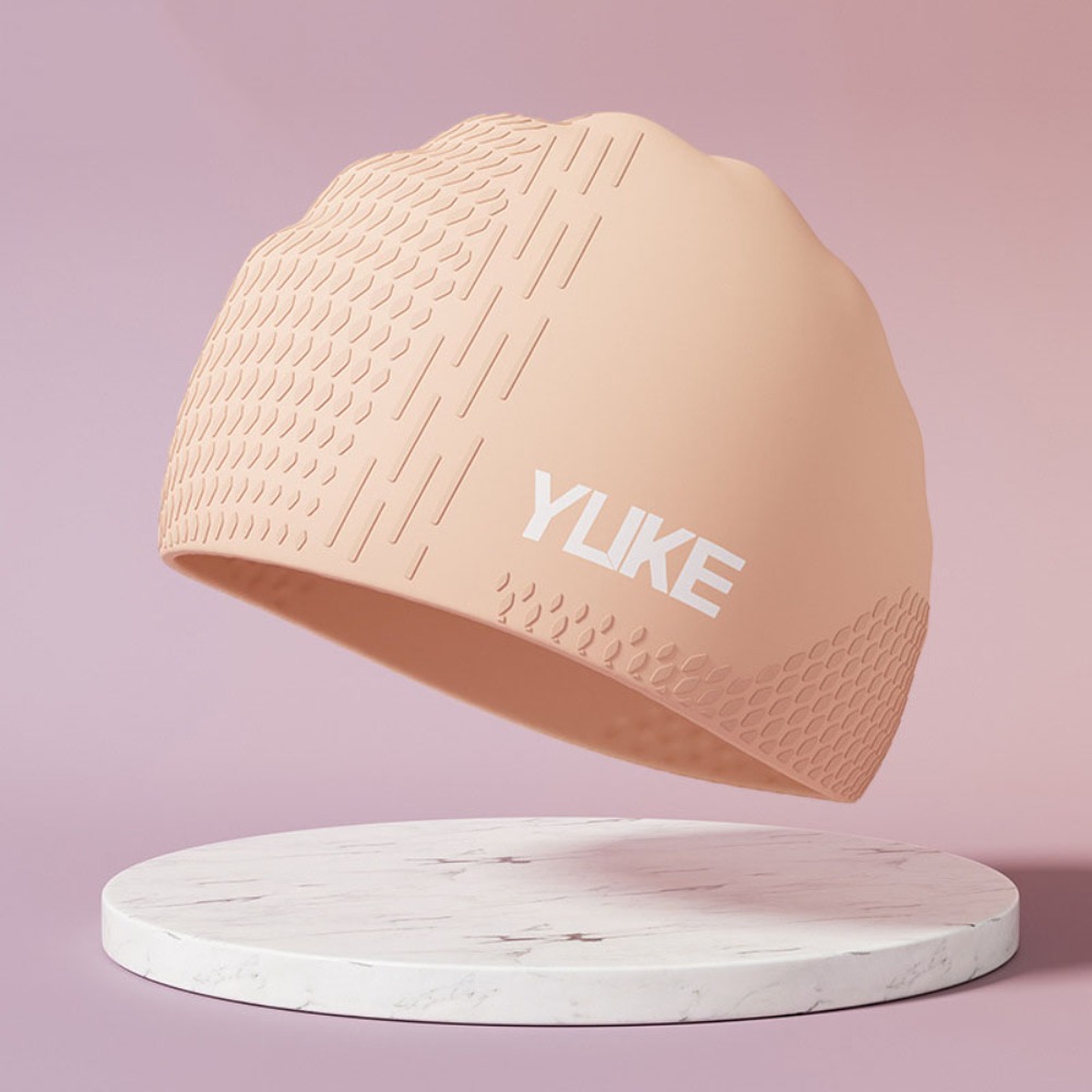 Swim Hat Silicone - ソリッドカラーの水泳帽子弾性軽量シリコン水泳キャップロングヘア通気性プリント水泳キャップウォータースポーツ