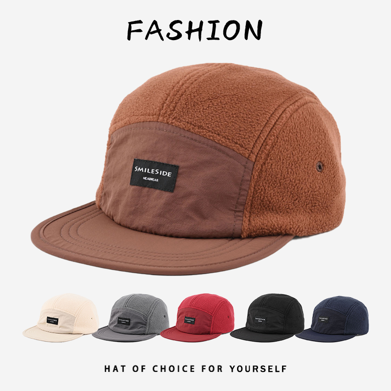 Corduroy Cap 5 Panel - メンズ・レディース フリース 5パネル キャンプハット スプライス生地 フラットブリムハット