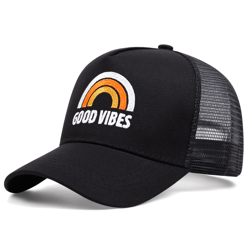 GOOD Vibes レディース メンズ プリント ベースボ - Trucker Cap Mesh のレビューと価格