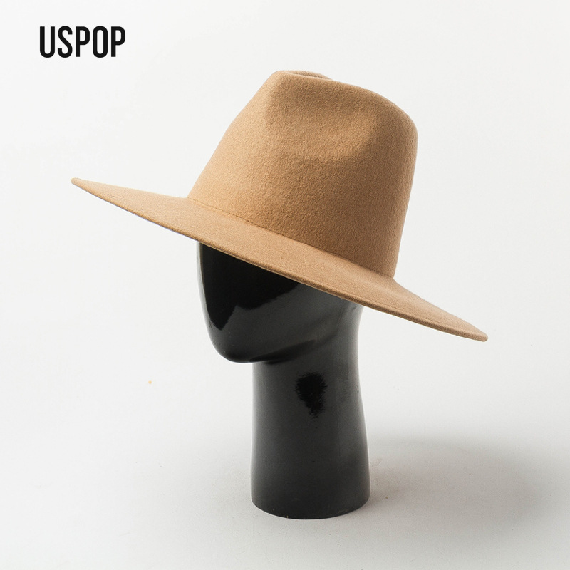 USPOP 秋冬ファッション プレーン ハイクラウン ウール - Fedora Hat Wool のレビューと価格