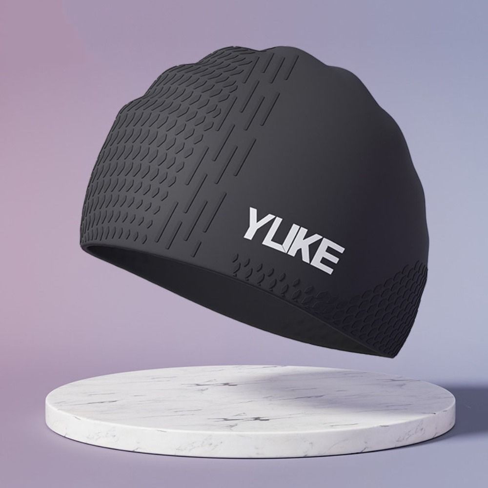 ソリッドカラーの水泳帽子弾性軽量シリコン水泳キャップロングヘ - Swim Hat Silicone のレビューと価格