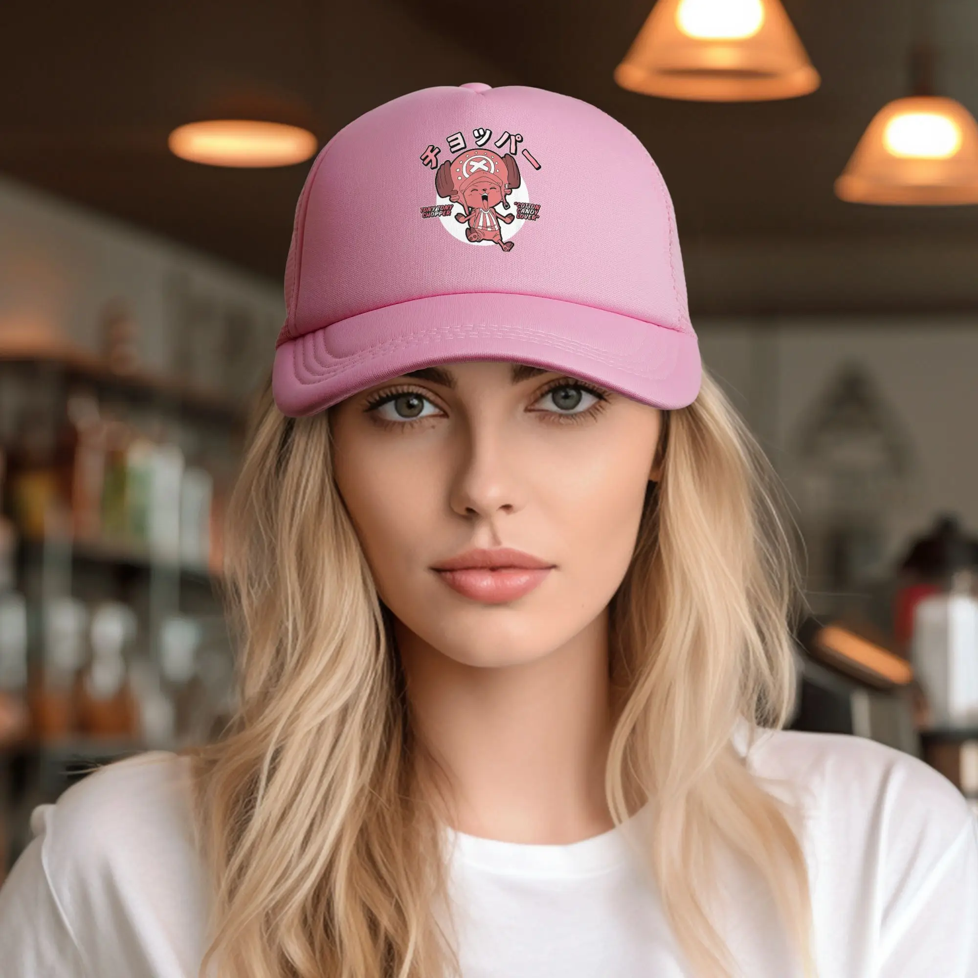 アニメトニートニーチョッパーキャンディーラバーロゴ入りトラッ - Trucker Cap Mesh のレビューと価格