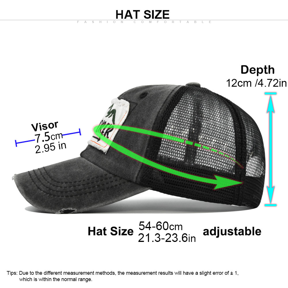 ストリートウェア文字刺繍メッシュ野球帽男性女性用通気性調節可 - Visor Sun Hat のレビューと価格