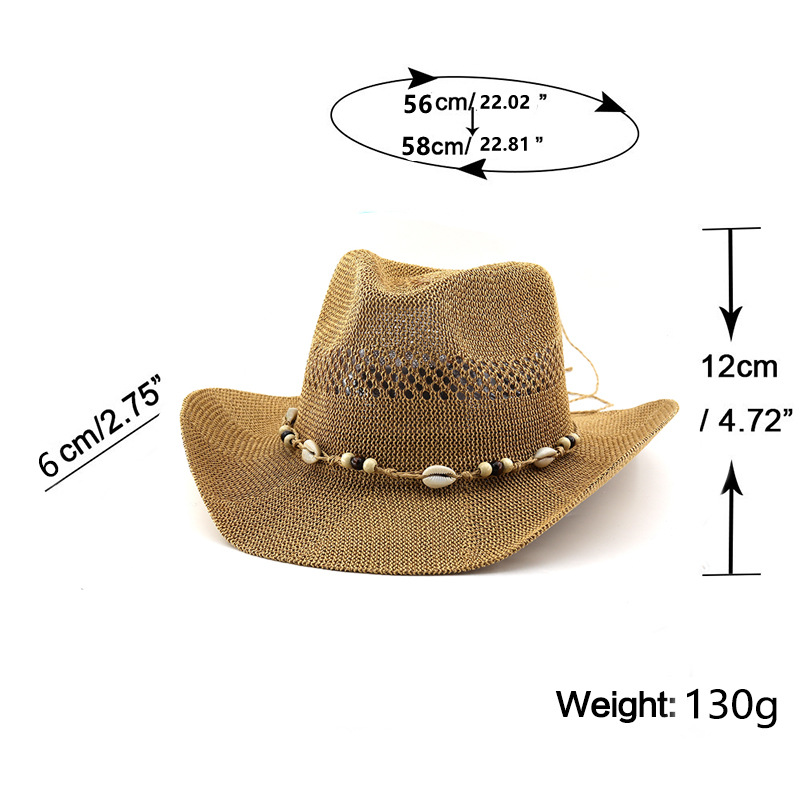 2026 新しい夏中空アウト通気性のある麦わら帽子フェドーラ - Cowboy Hat Straw のレビューと価格