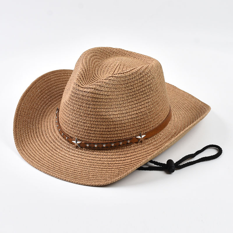 レディース麦わらウエスタンカウボーイハット折りたたみ式ワイド - Cowboy Hat Straw のレビューと価格