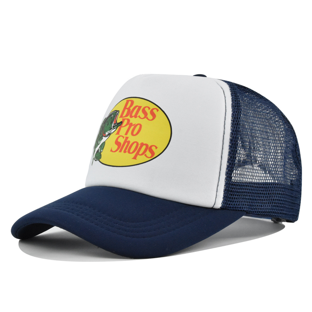 クラシックロゴトラッカーハット、白とライトブルーの通気性メッ - Trucker Cap Mesh のレビューと価格