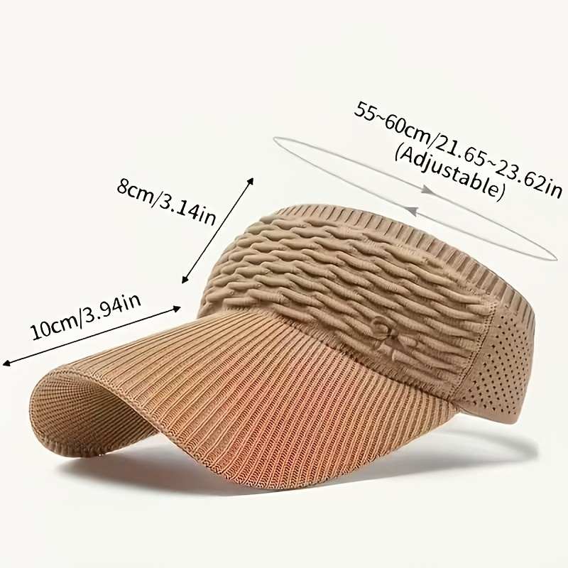 通気性のあるオープン トップ バイザーキャップ レディース  - Visor Sun Hat のレビューと価格