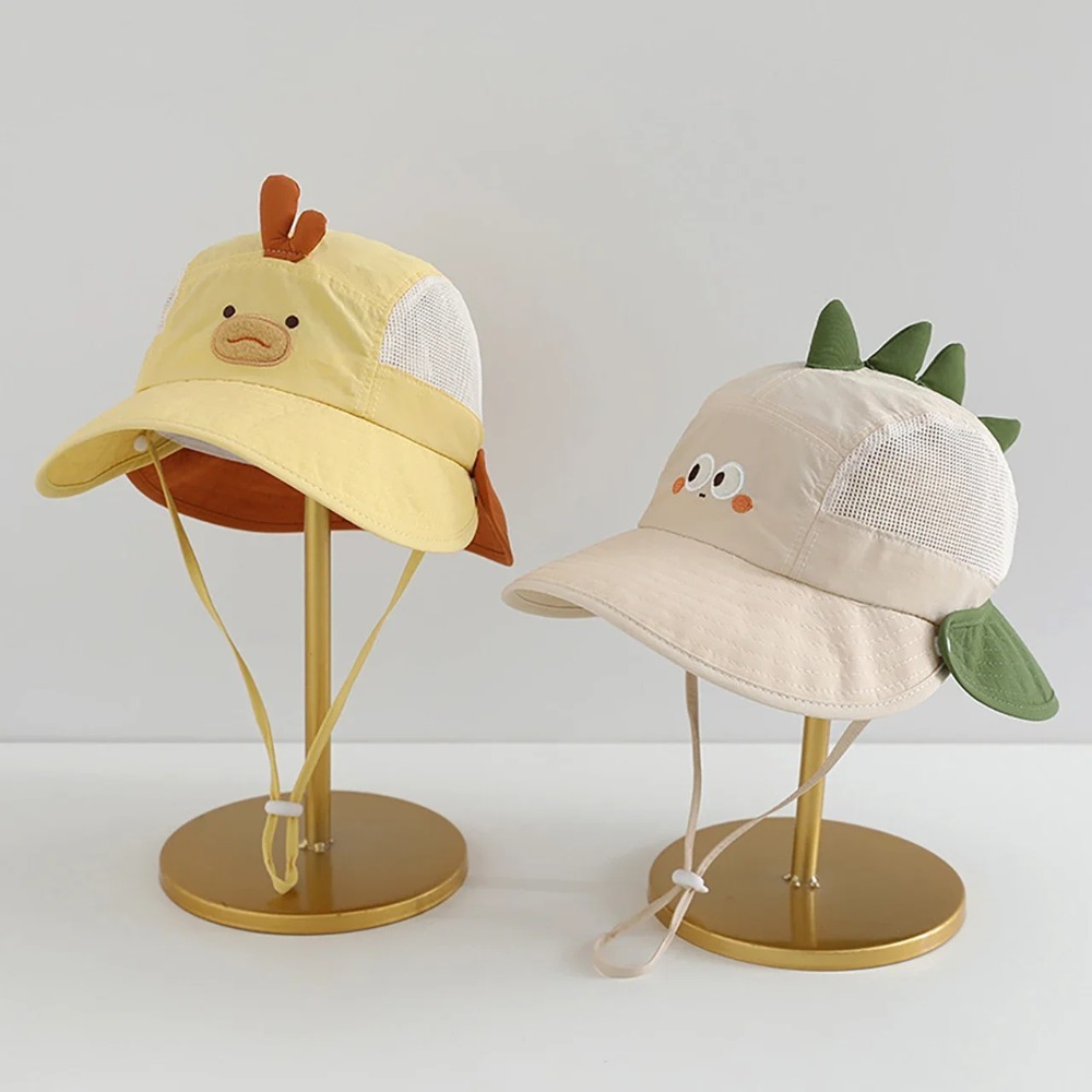 かわいい漫画風ベビービーチハット、クマとウサギの耳付き、通気 - Bucket Hat Cotton のレビューと価格