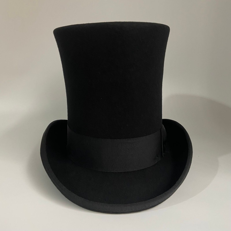 ブラックウールフェルトシルクハットメンズフォーマルビクトリア - Fedora Hat Wool のレビューと価格